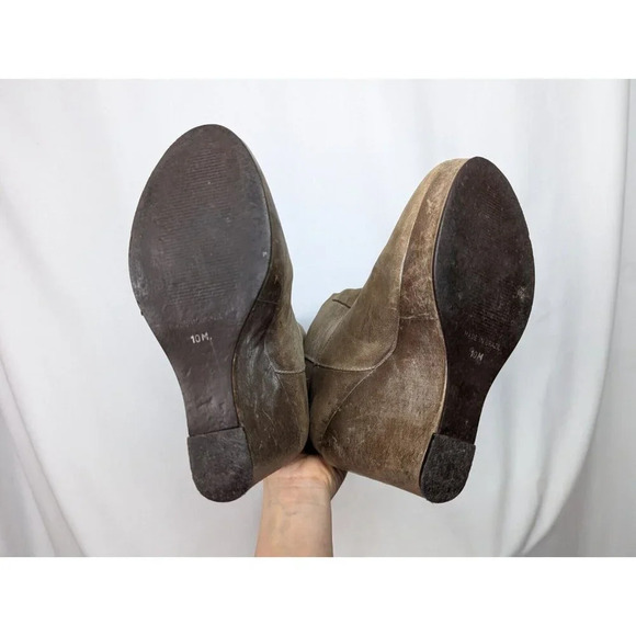 Vintage Y2K Steven by Steve Madden 10 M Leather Tall Riding Boots Wedge Heels - Picture 13 of 15